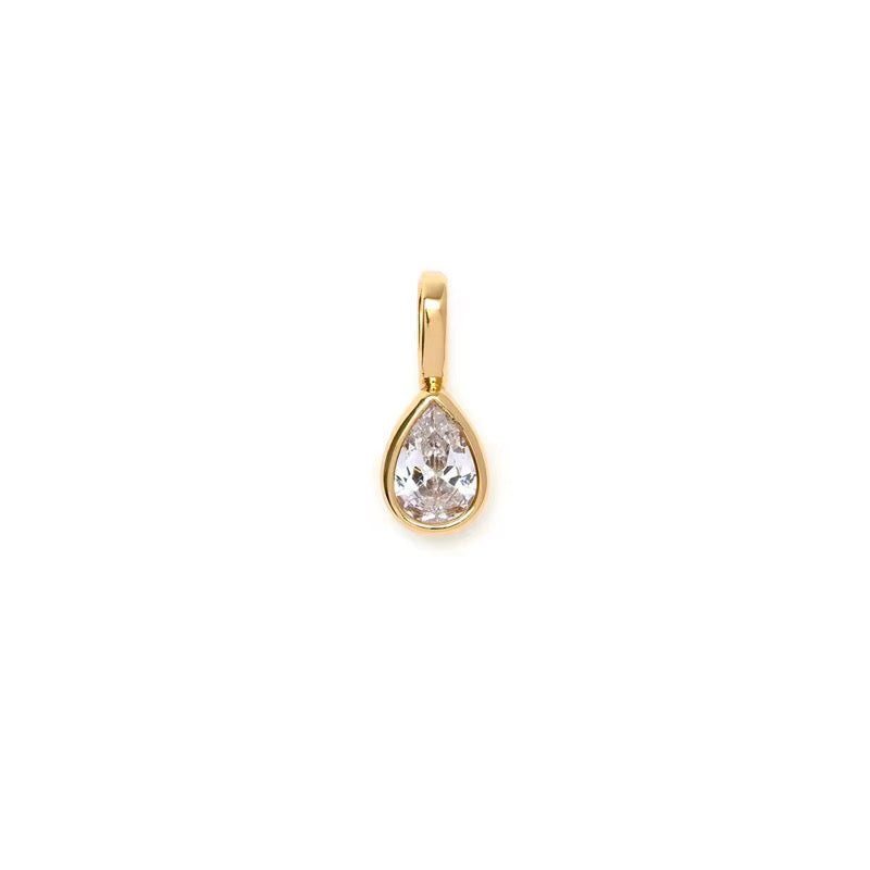 Cz Teardrop Charm