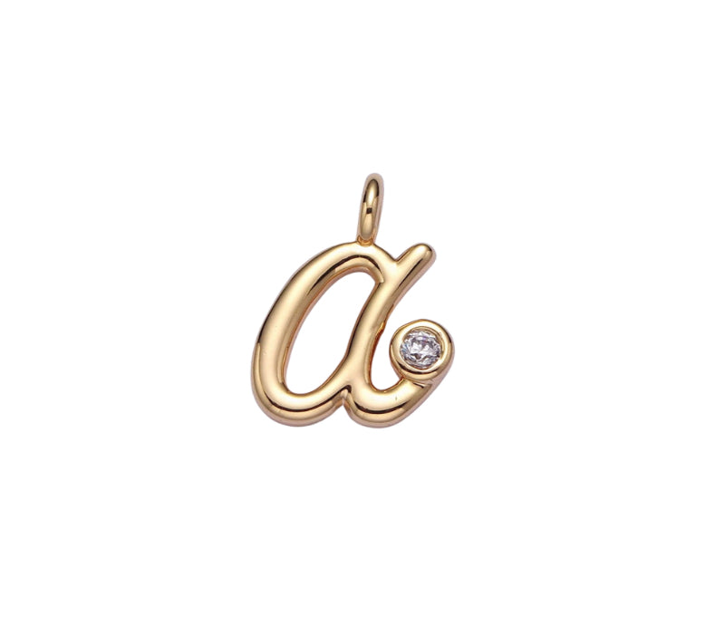 Script Letter Charm