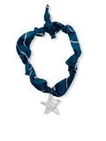 Blue Stripes Star Scarf Necklace