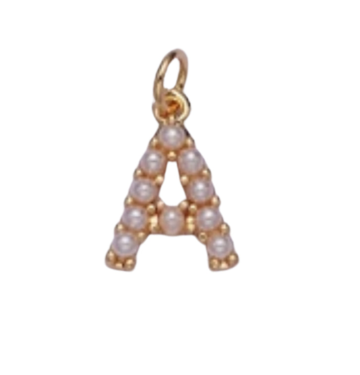 Pearl Letter Charm