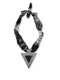 Oversized Triangle Snake Print Scarf Necklace